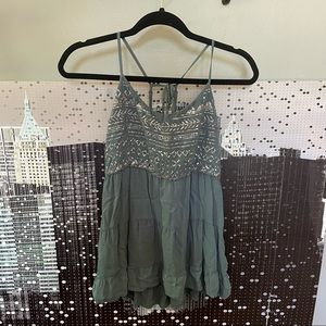 3 for $15//Blue/green Tank with Sequin Design